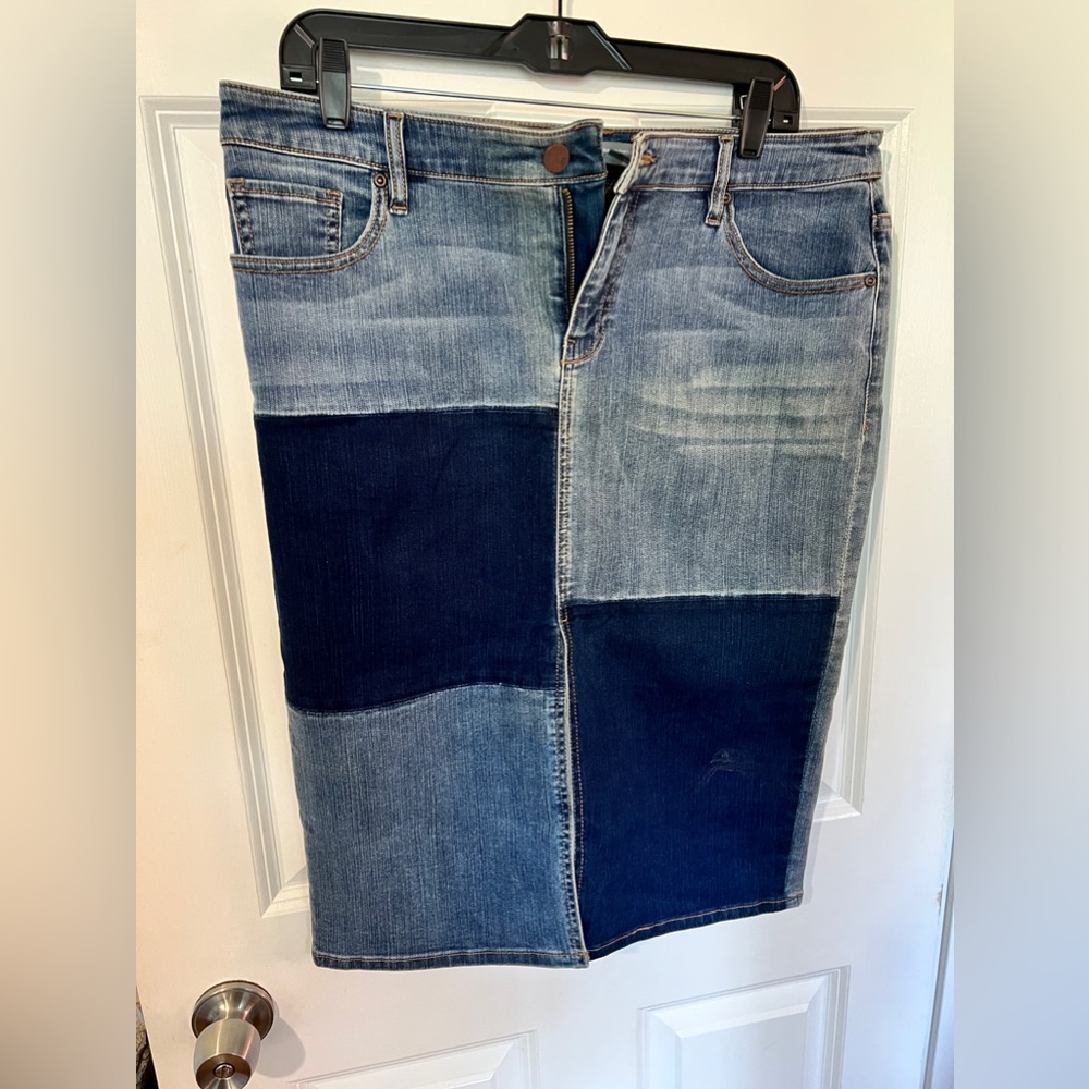 Blue Jean Skirt 2 tones